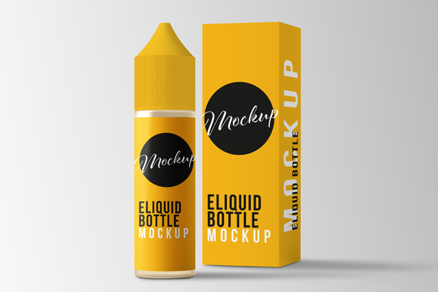 Carton box gluing print finishing services yellow packaging design to hold vape oils bottle